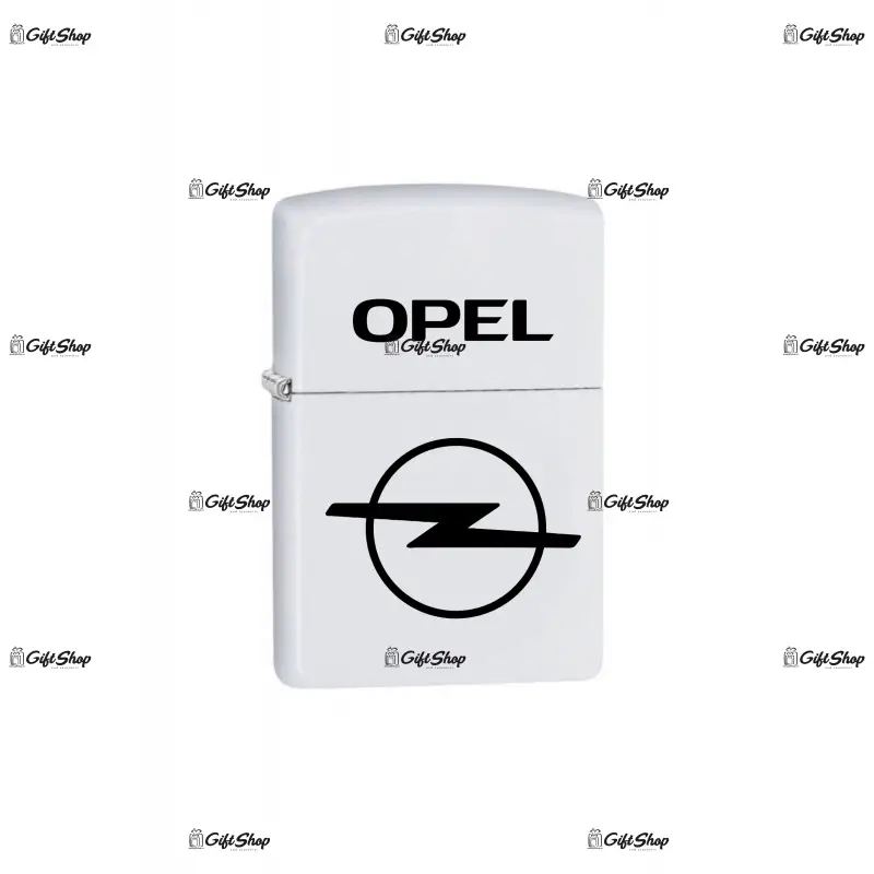 Opel, bricheta metalica gravata laser cu mesaj, model 2